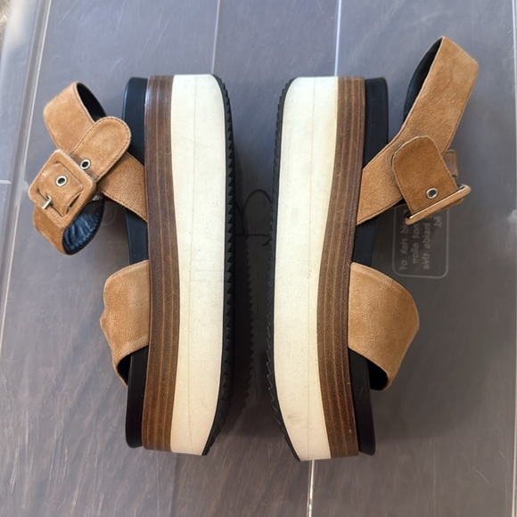 Aquatalia | Suede Leather Platform Sandals size 7 - Picture 4 of 8